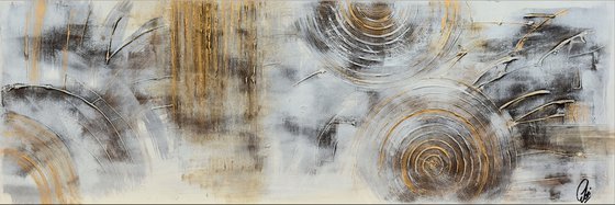 Fossil  - Abstract Art - Acrylic Painting - Canvas Art - Framed Painting - Abstract Painting - Industrial Art