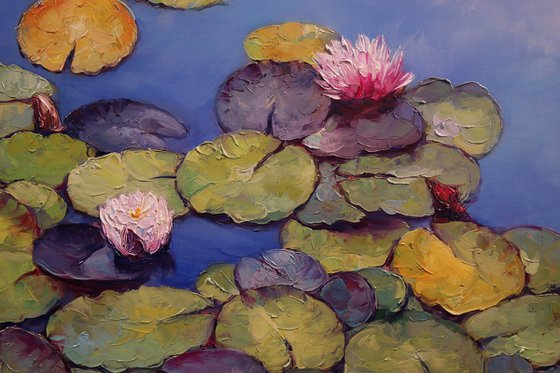 "Lilies on the Pond"