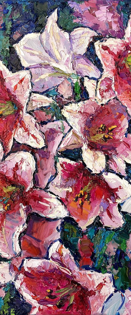 "Red lilies " by Evgeny Chernyakovsky