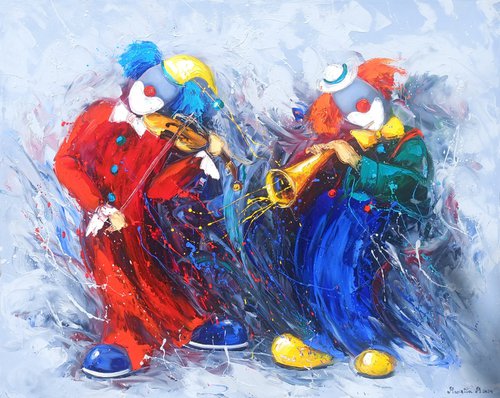 Clownish Duet by Marieta Martirosyan