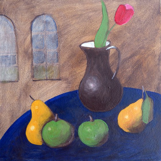 Pears, Apples And A Tulip