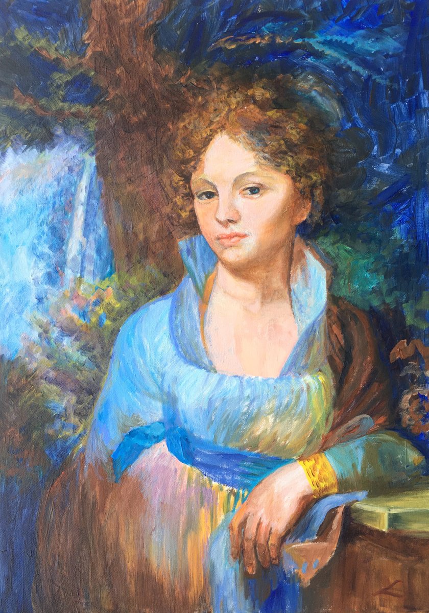 Female Portrait 2 By Elena Sokolova, 20 X 28, Artwork For Sale On Artfinder