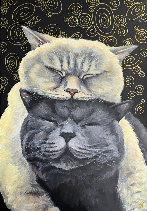 Cat love by Alona Vakhmistrova