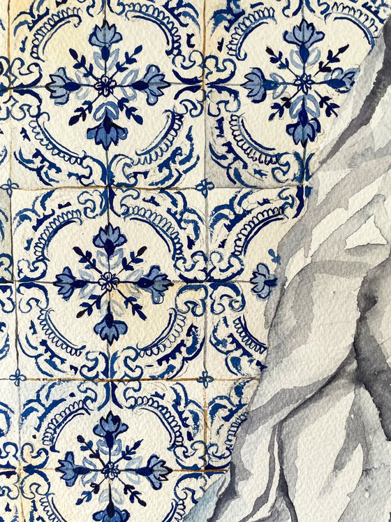 Floral Blue Azulejo Tiles Revealed