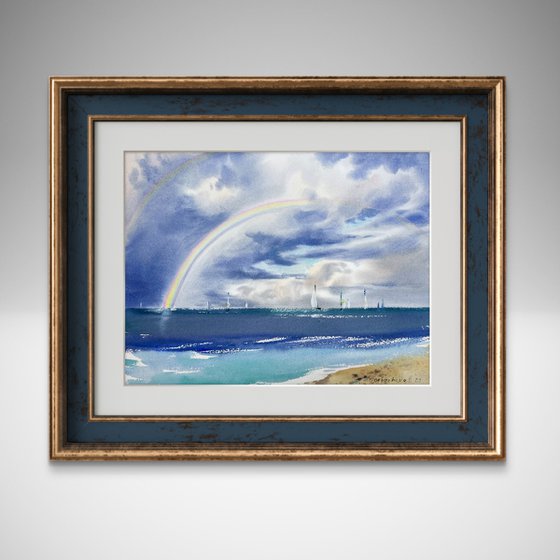 Rainbow over the sea Regatta
