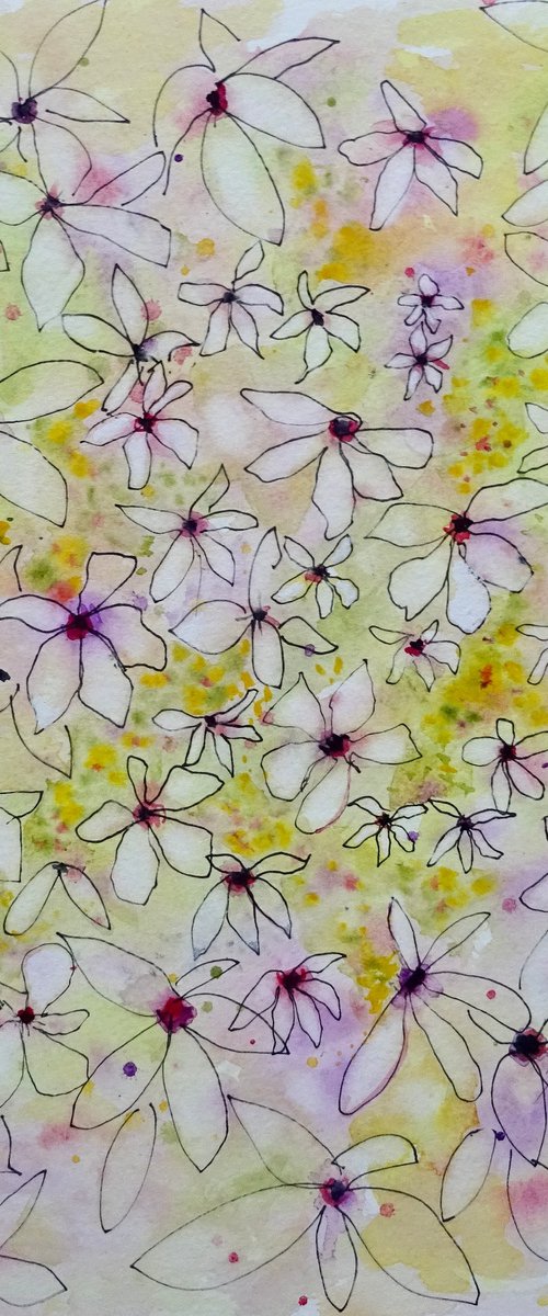 Little Flowers by Mel Davies Original Art