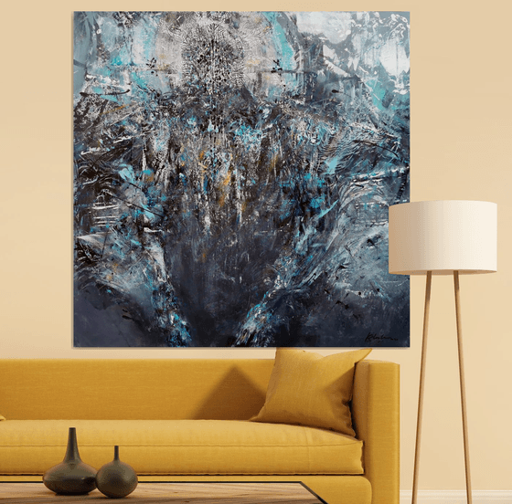 Abstract angel oneiric huge XXL painting by O KLOSKA