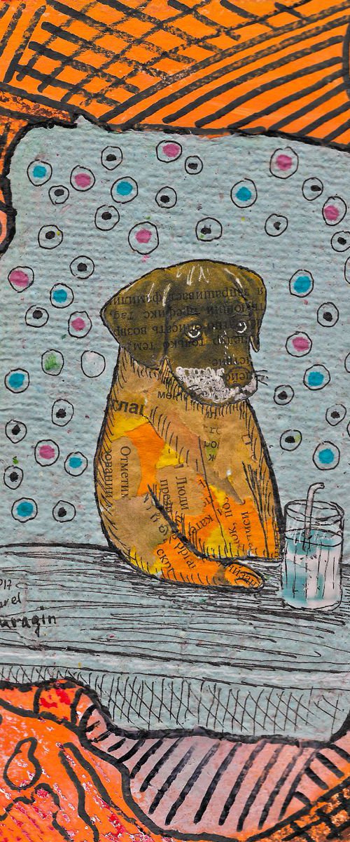 Dog with glass by Pavel Kuragin