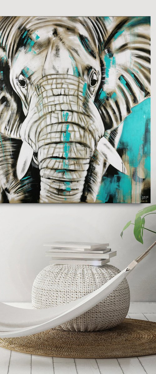 ELEPHANT #24 - Series 'One of the big five' by Stefanie Rogge