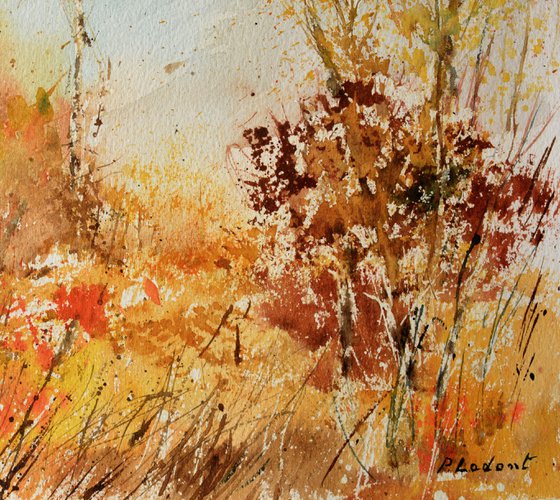 Autumnal colours - watercolor