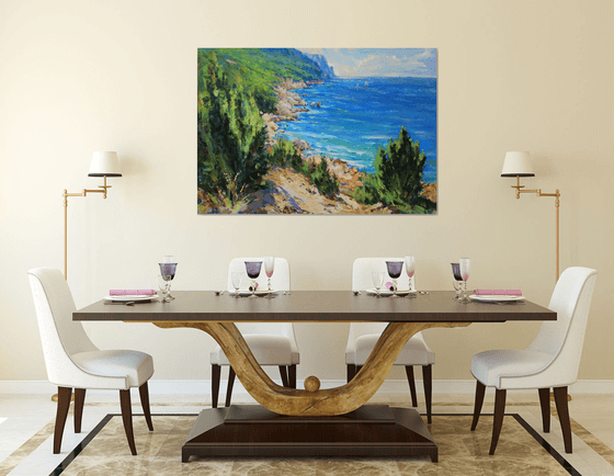 Summer sun over the sea