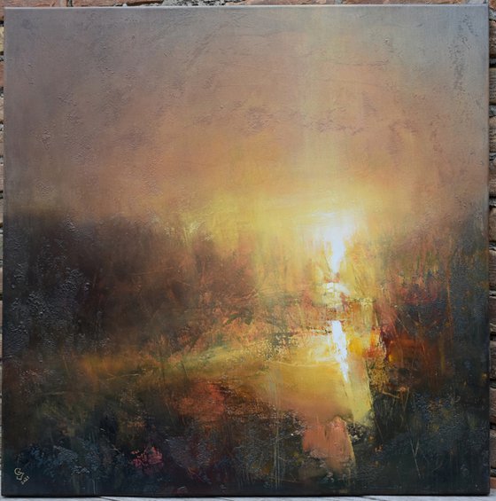 " Hazy Sunrise " SPECIAL PRICE / W 80 x H 80 cm