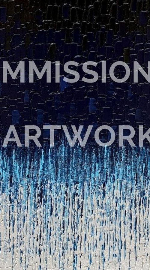 COMMISSIONED ARTWORK FOR JULIA - CASCADE OF BLUE #5 - LARGE, TEXTURED, PALETTE KNIFE ABSTRACT ART – EXPRESSIONS OF ENERGY AND LIGHT. READY TO HANG! by Julijana Ravbar