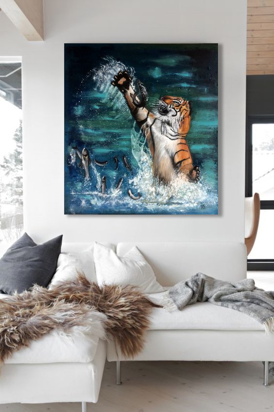 Tiger fishing