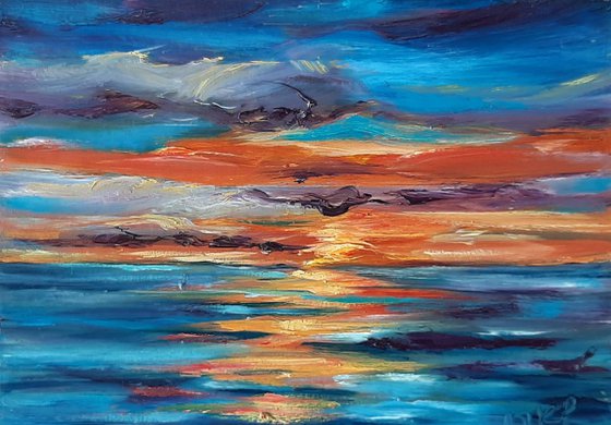 Sunrise  Sensations - A semi abstract seascape