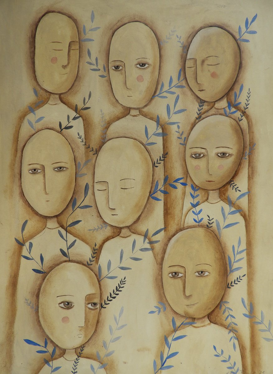 Illustrative Oil Painting , People By Silvia Beneforti, 12 X 17, Artwork For Sale On Artfinder