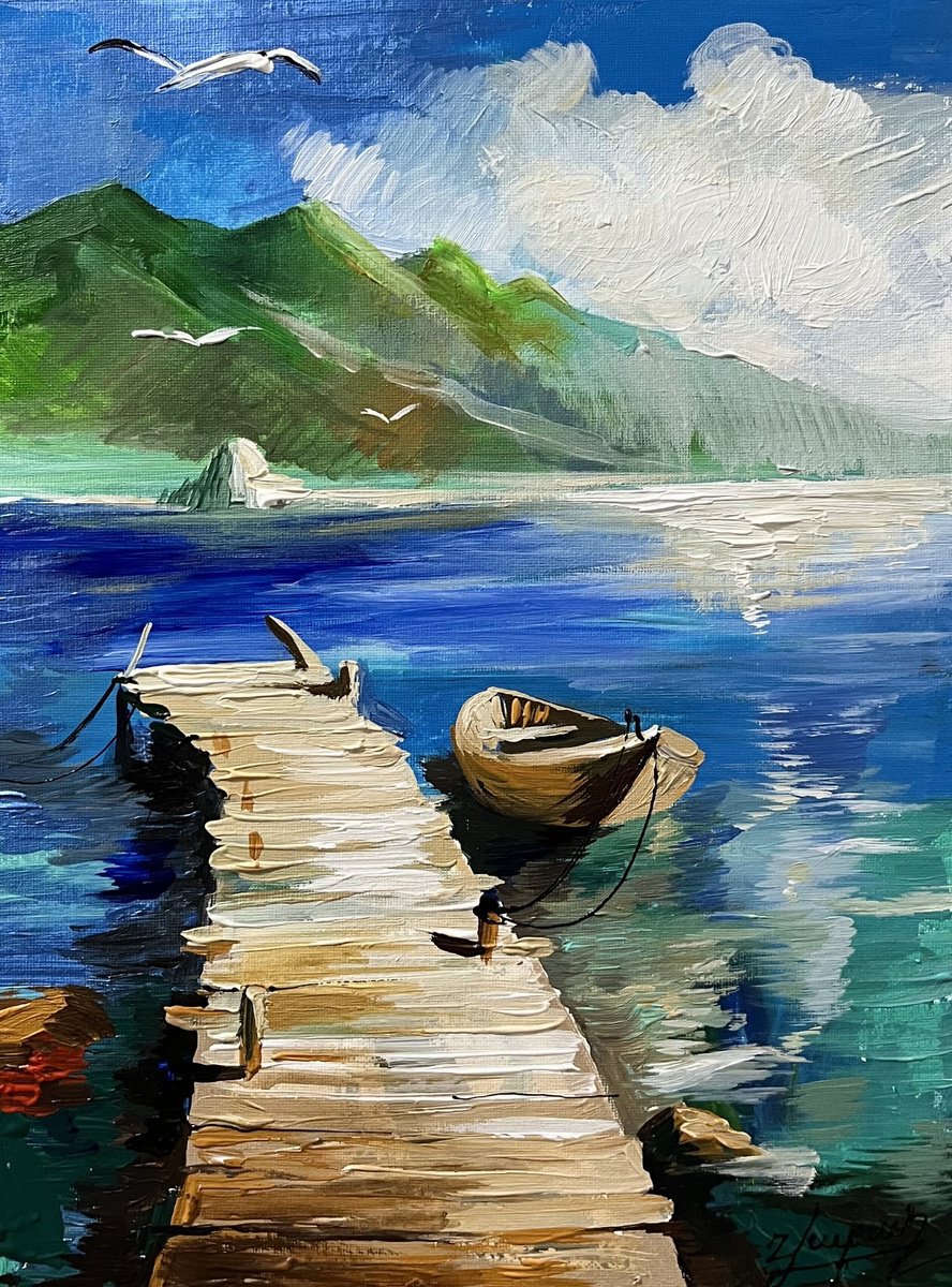 Quiet Harbor By Vahe Bagumyan, 12 X 16, Artwork For Sale On Artfinder