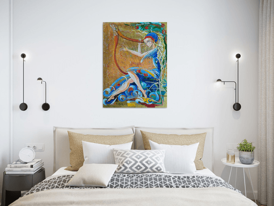 Soul Melody 60x80cm, oil painting, modern art, ready to hang, music painting