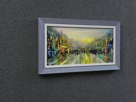 ""City light"" - Original art Framed