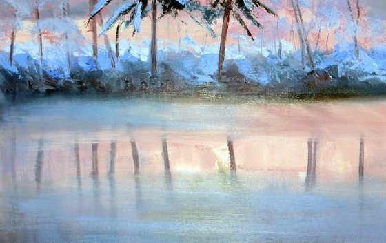 Silent Reflection: The Winter Blue