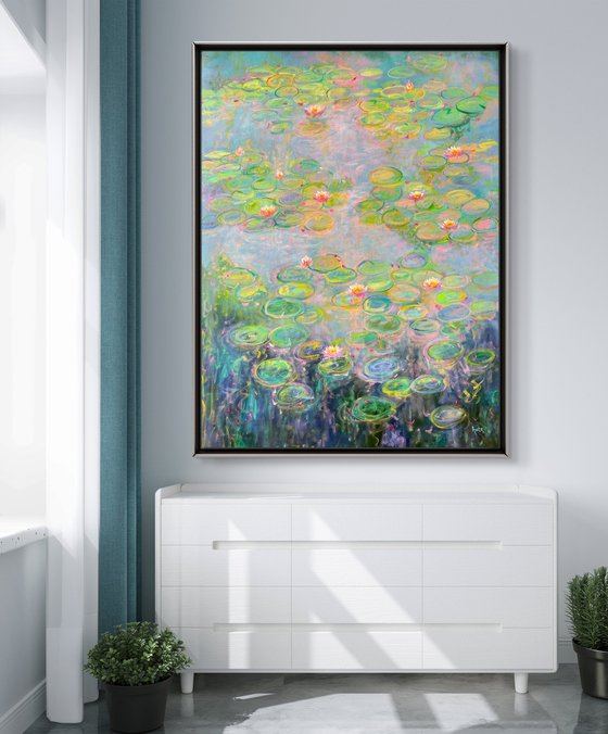 Songs of the Sea! Water Lily pond painting