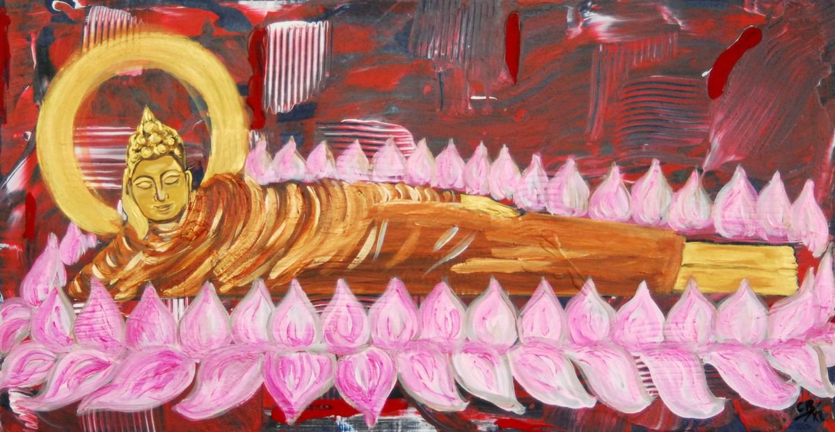 Laying Buddha. By Cb., 31 X 17, Artwork For Sale On Artfinder