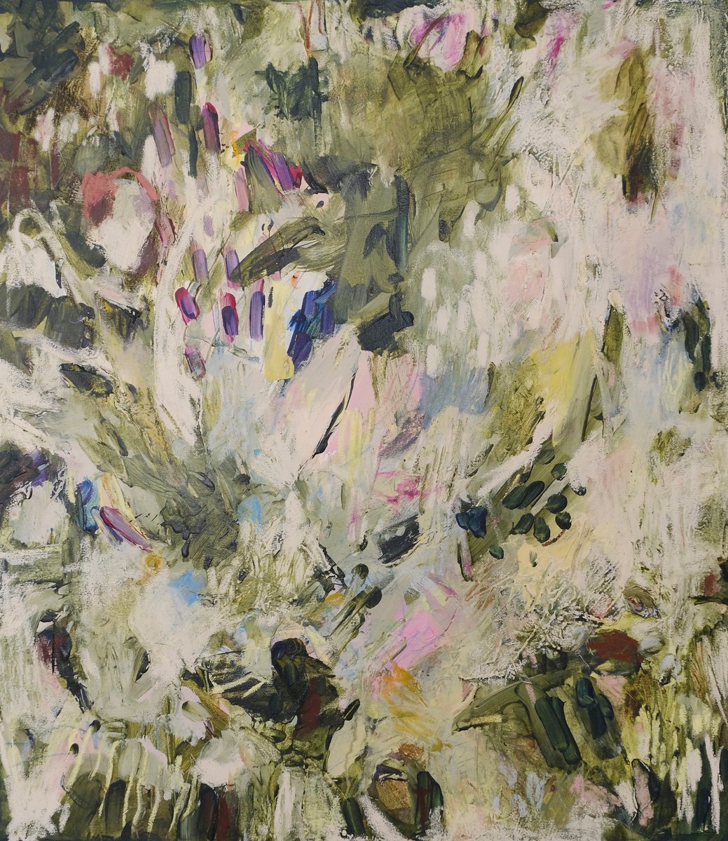 Organic Abstract Acrylic Painting By Egle Ra, 24 X 28, Soft Rising, Original Artwork