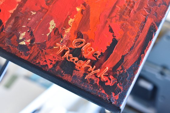 Red The Color of Love - Large Abstract Painting