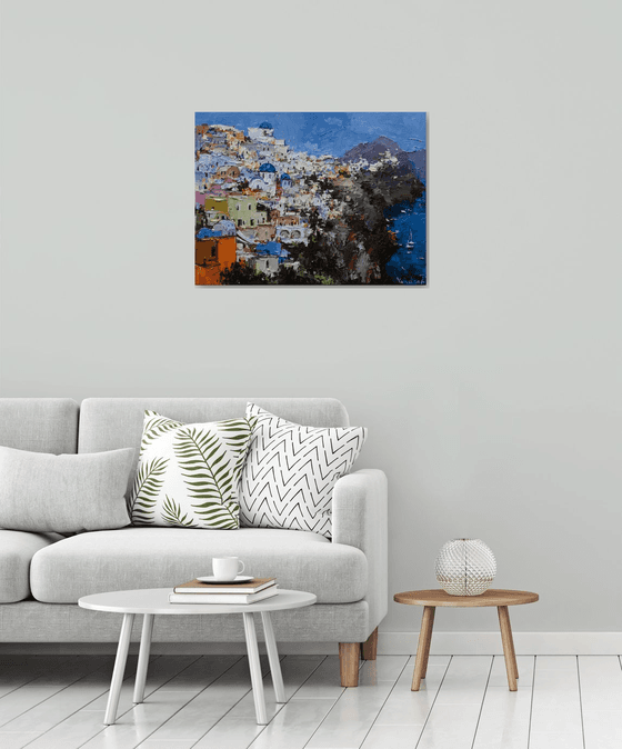 Santorini, Greece - Original landscape painting