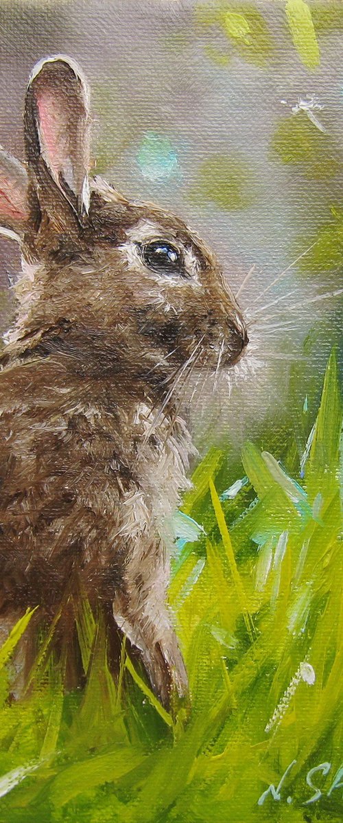 Rabbit and Dandelion by Natalia Shaykina