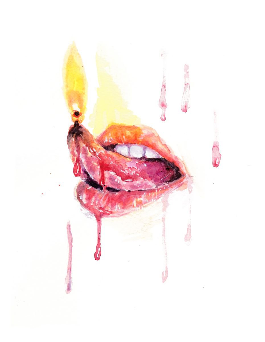 Candle Lips by Doriana Popa