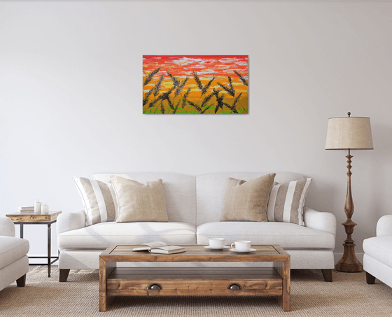 Grass in Gold 90x50cm