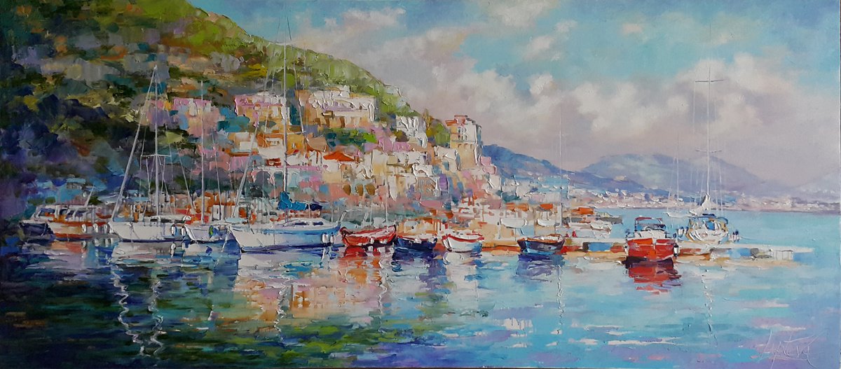 Cetara Town in Amalfi Coast by Viktoria Lapteva