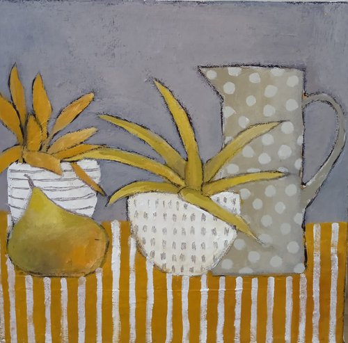 Plants and a Spotty Jug by Fiona Philipps