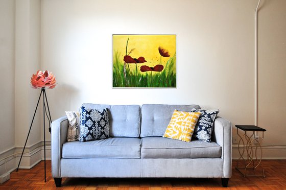 Best of Summer - Abstract- Painting- Acrylic Art- Canvas Art- Wall Art- Small Flower Painting