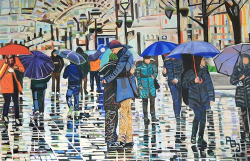 Rainy day  / 110 x 70 x 0.1 cm by Alexandra Djokic