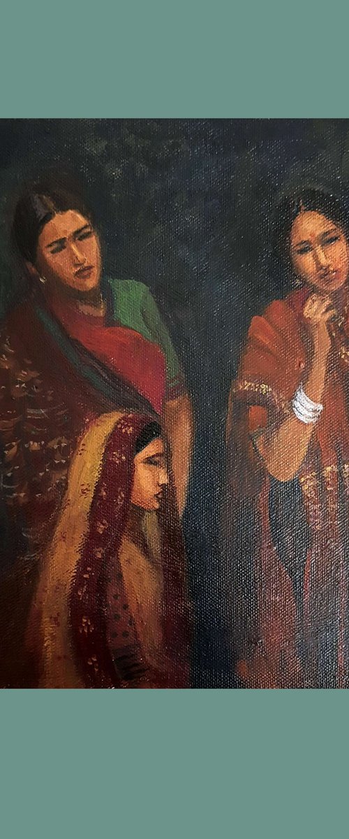 Three Rustic Women of India by Asha Shenoy