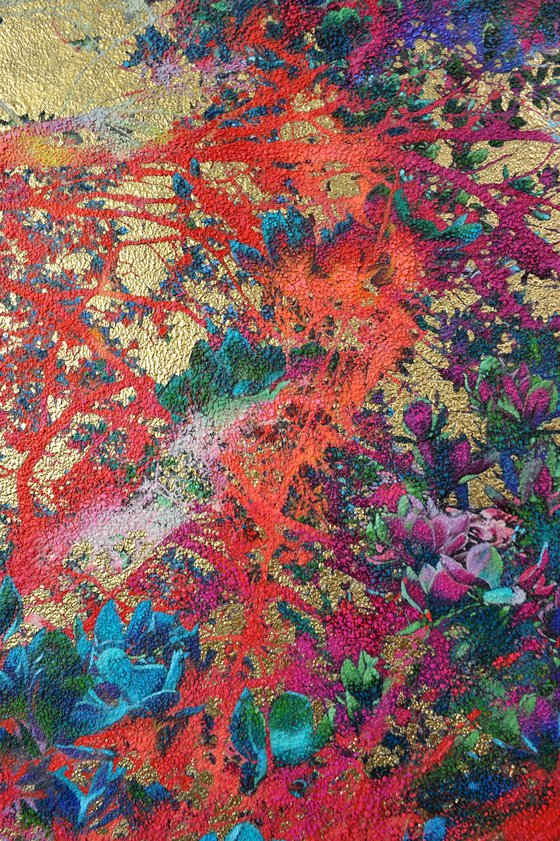Coral & Gold Magnolia
