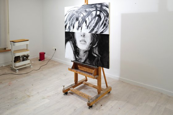 Romance without contex  100 x 100 cm.