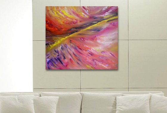 Confines 80x70 cm, Original abstract painting, oil on canvas
