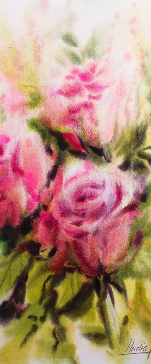 Roses. Original artwork . by Nadiia Dubei