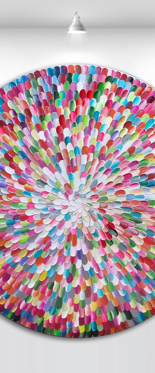'Pacific rainbow VII' - 36x36” by Tatiana Georgieva