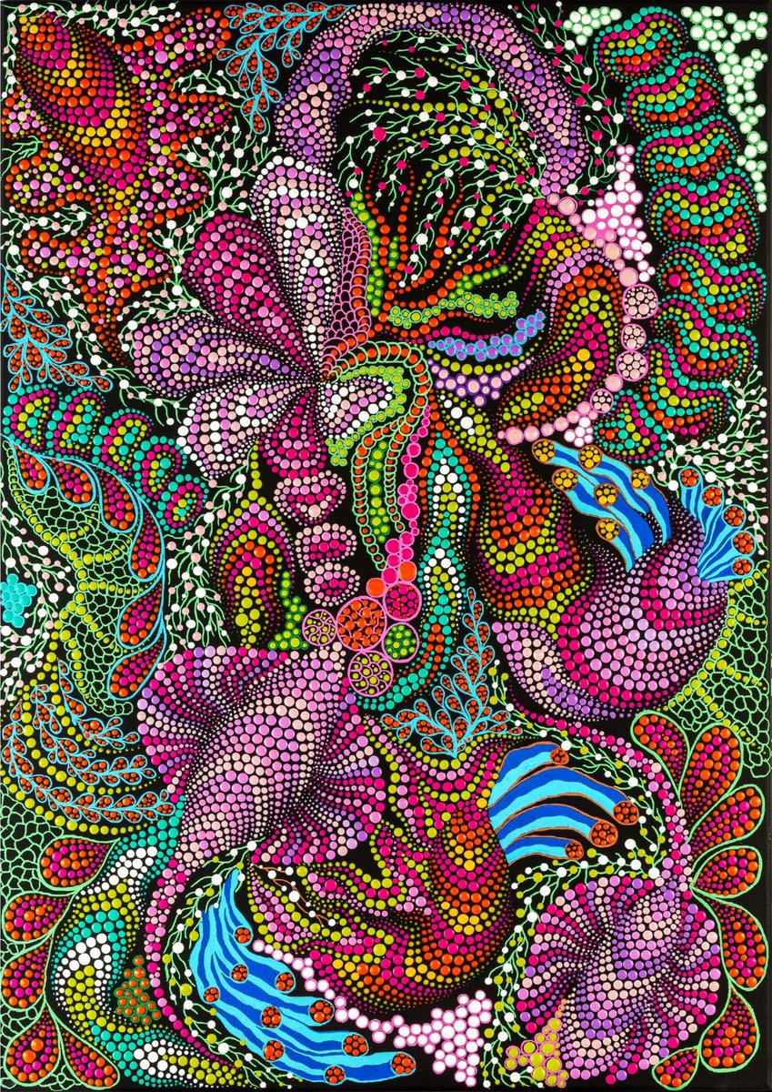 Organic Giclee Print , Pink Coral Garden By Oxana Lazari, 20 X 28, Artwork For Sale On Artfinder