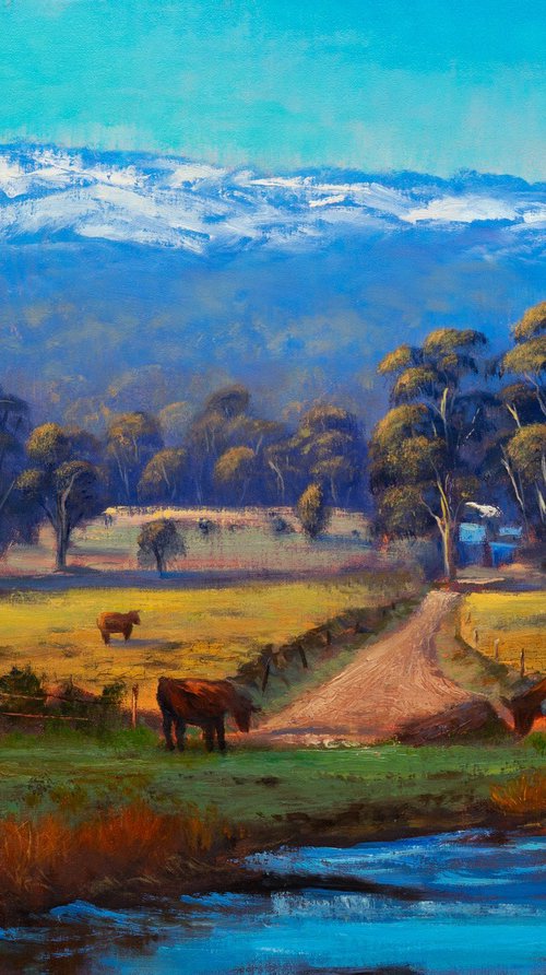 Grazing near the Snowy Mountains by Christopher Vidal