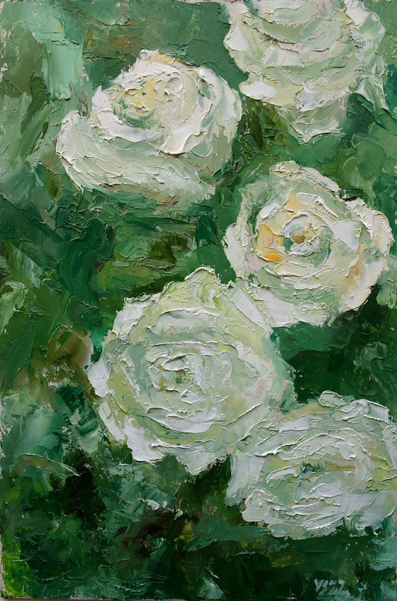 White Roses in the Garden