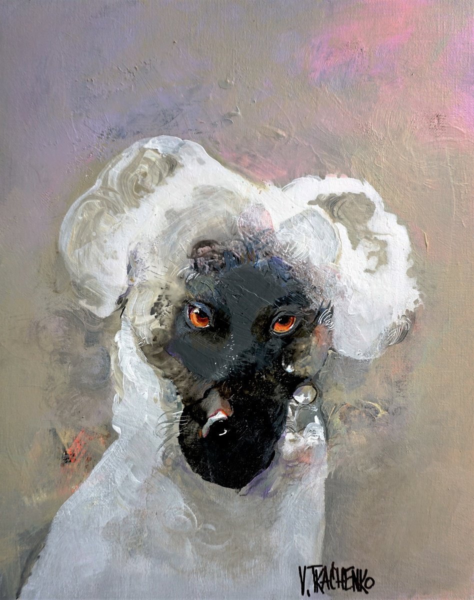 Organic Animal Acrylic Painting By Victor Tkachenko, 11 X 14", Zorro, Original Artwork