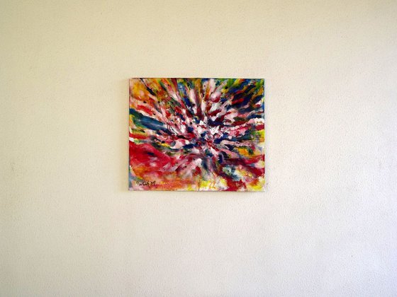 EXPLOSION - Abstract painting (60x50cm )