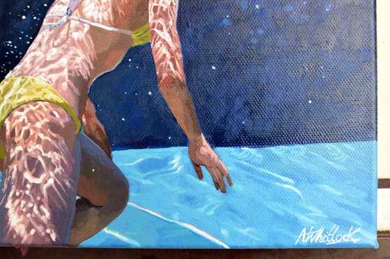 Underneath XXIII - Miniature swimming painting