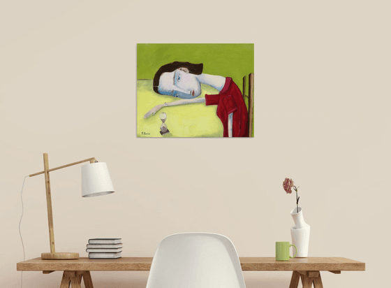 Time running out Woman on Canvas 40cm x 50cm