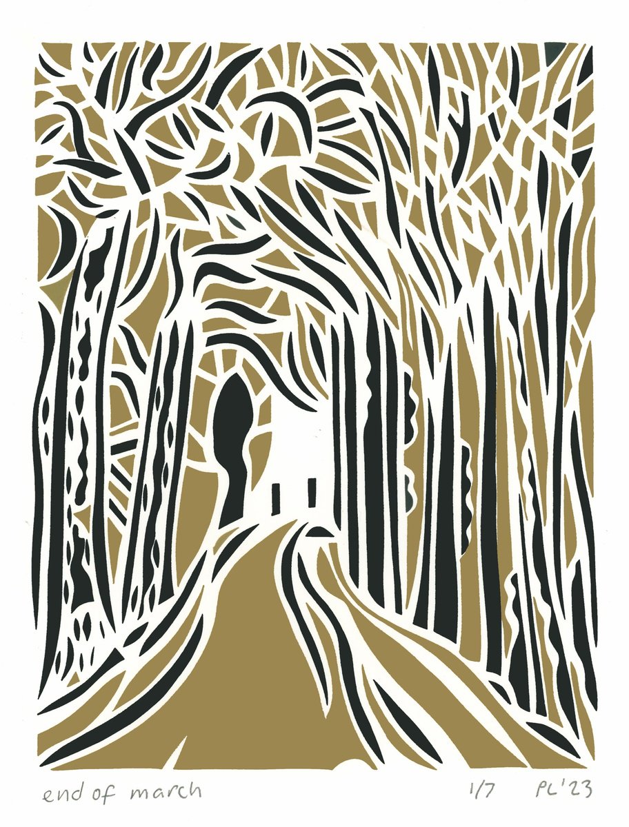 Expressive Print , End Of March By Peter Long, 10 X 14, Artwork For Sale On Artfinder